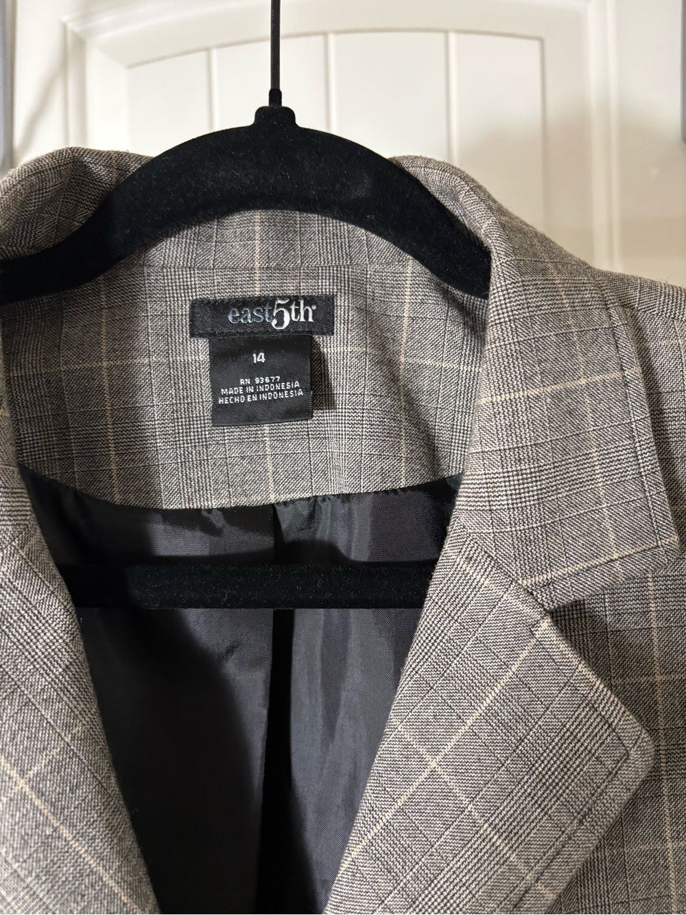 East 5th Men's Gray Windowpane Sport Coat